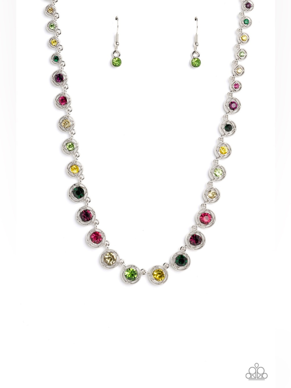NWT - Paparazzi Kaleidoscope Charm Multi Short Necklace Set - Life Of The Party